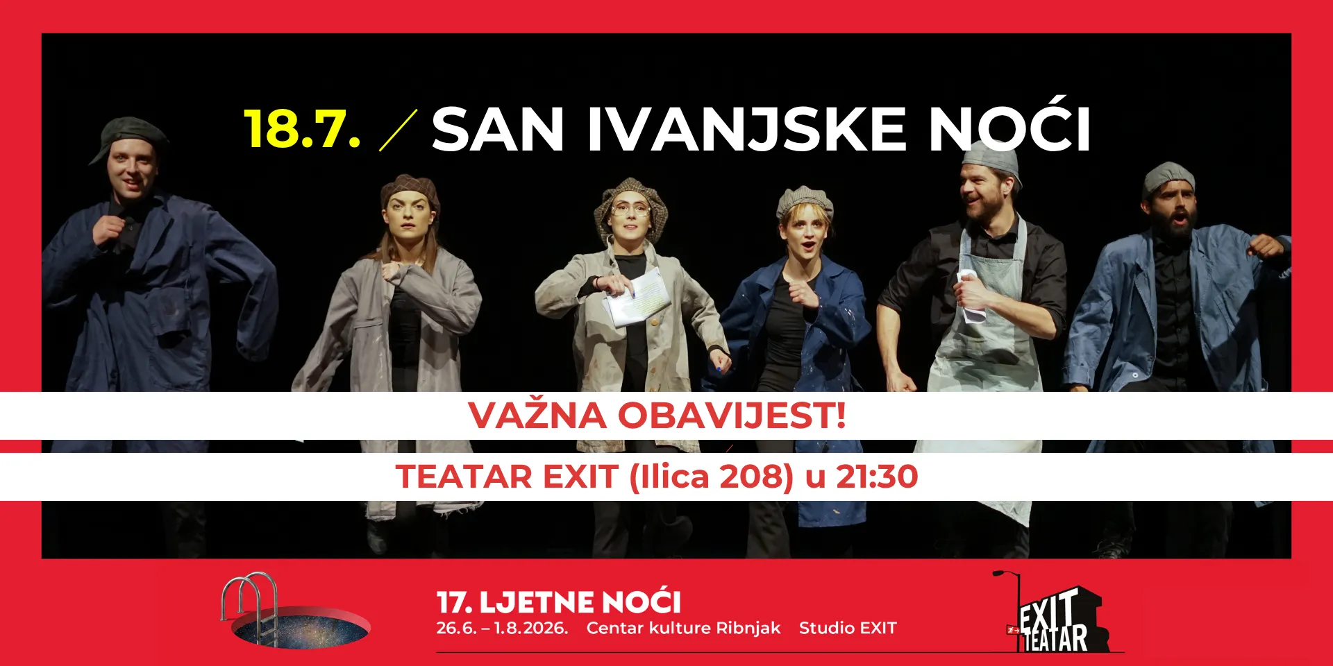 SAN IVANJSKE NOĆI, 18.7. u 21:30 u Teatru EXIT