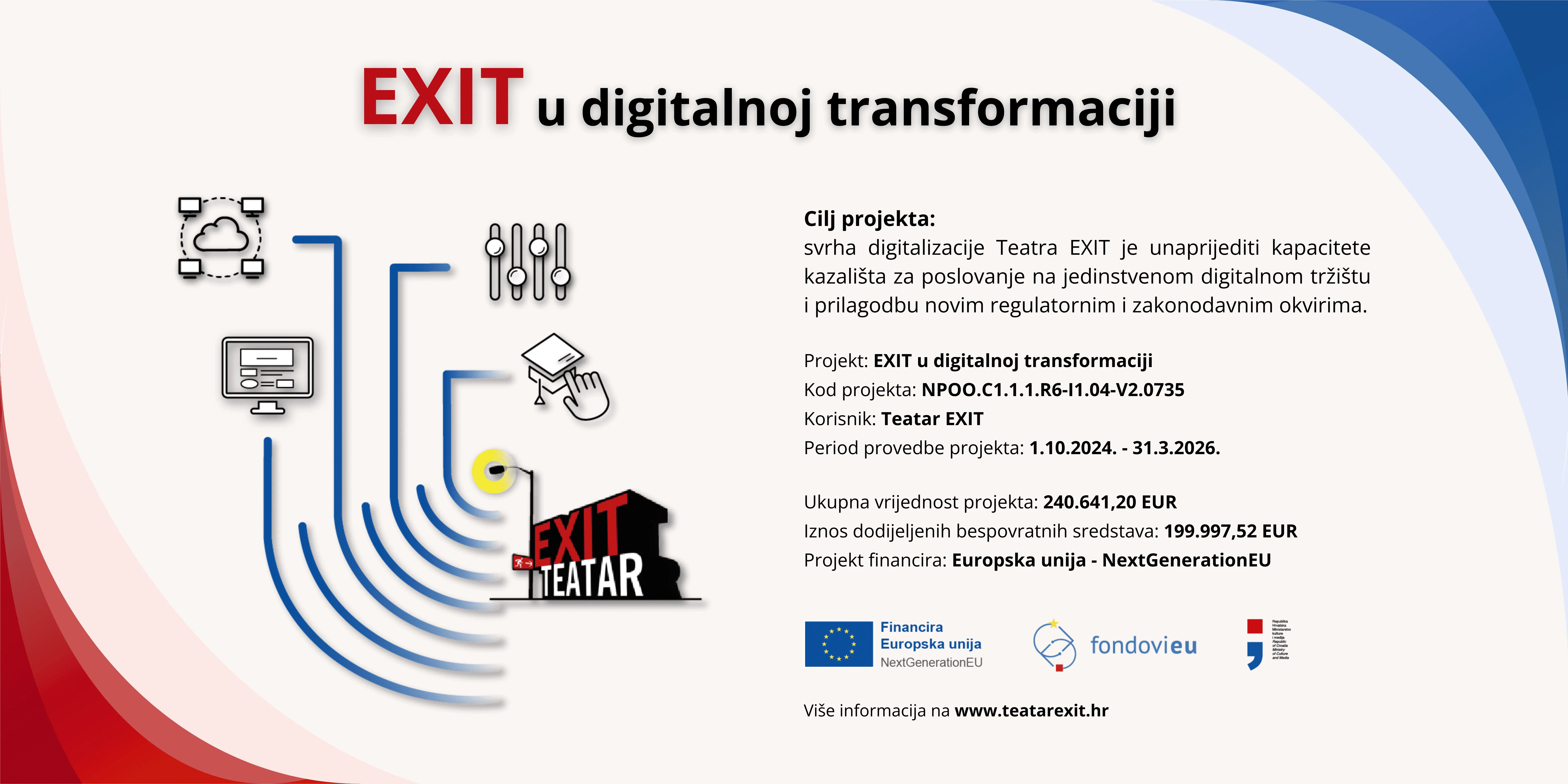 Teatar EXIT dobitnik EU natječaja za projekt ‘EXIT u digitalnoj transformaciji’